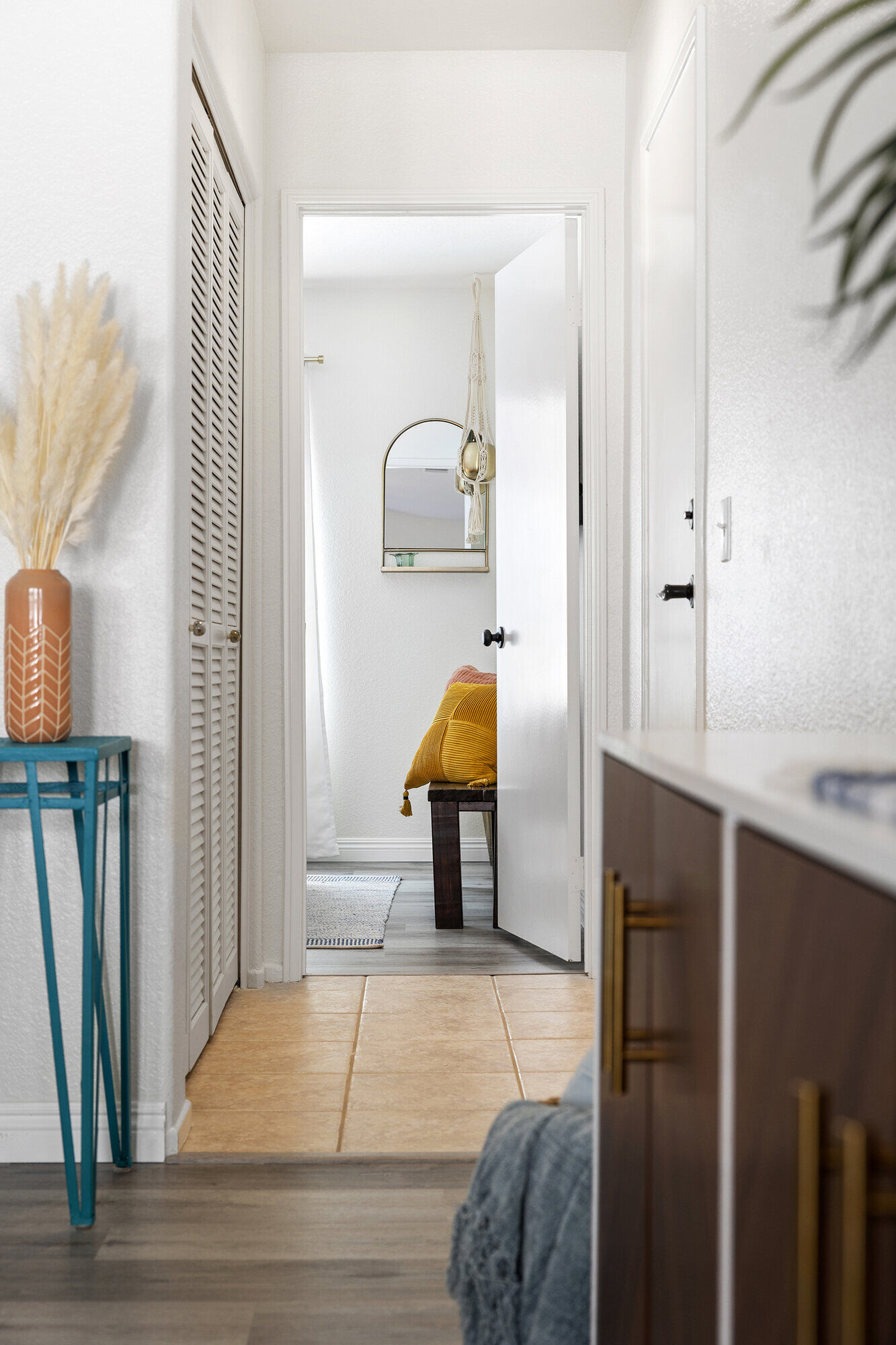 Master bedroom with natural light and desert views